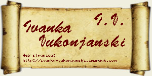 Ivanka Vukonjanski vizit kartica